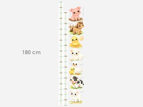 Meter mláďatá z farmy textilní prelepiteľné nálepky na stenu výška 160 cm