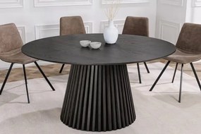 Dizajnový okrúhly jedálenský stôl Wadeline 120 cm čierny