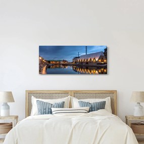 Obraz vodného kanála - Göteborg (120x50 cm)