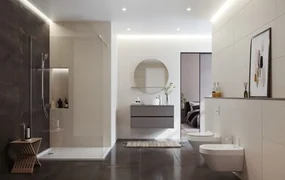 Cersanit Mille, sprchová zástena typu Walk-In 90x200 cm, 8mm číre sklo, chrómový profil, SS161-006