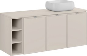 Comad Kúpeľňová skrinka s doskovým umývadlom Bella Cashmere 140 kašmír