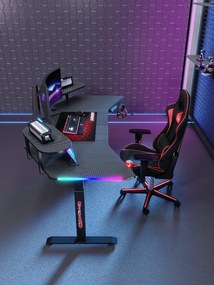 Herný stôl s podsvietením BR03 čierny 160 cm