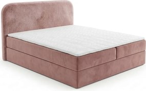 Čalúnená posteľ boxspring FORENA 140x200 cm staroružová Matrac: Bonell pružinová matrac