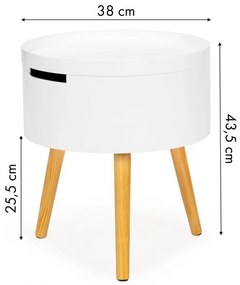 Konferenčný stolík Dolly biely