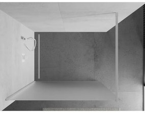 Mexen Kioto, Walk-In sprchová zástena 100 x 200 cm, 8mm sklo námraza, biely profil, 800-100-101-20-30