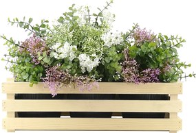 AMADEA Drevený obal s kvetináčmi, 47x17x15cm Český výrobok