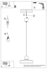 Zelené závesné svietidlo ø 35 cm Vito – Sollux