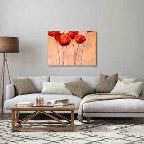 Obraz - Červené tulipány (70x50 cm)