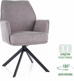 SI Stolička Hugo Brego sivý