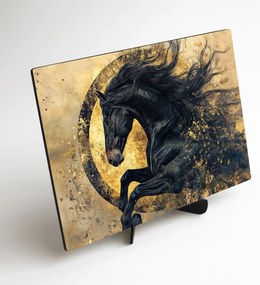 DUBLEZ | Drevený obraz koňa - Cválajúci mustang