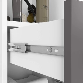 Kúpeľňový stojan FIN biely/grafit