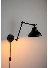 Čierne nástenné svietidlo Xavi - White Label