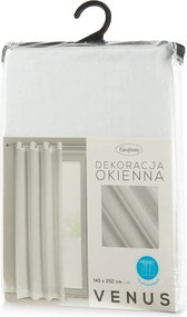 ZÁCLONA NA KRÚŽKOCH VENUS 140X250 CM BIELA