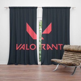 Sablio Záves VALORANT Black: 2ks 140x250cm