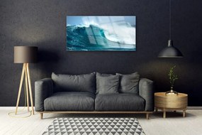 Obraz na skle Vlny krajina 120x60 cm