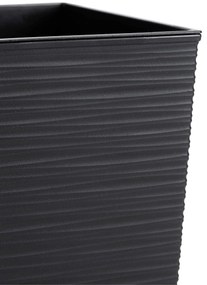 PLASTOVÝ KVETINÁČ FLORE RIFLO 30X30 CM ČIERNA