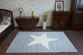 Koberec NORDIC Hviezda sivý / krém G4581