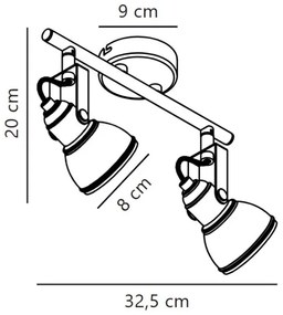 Nordlux - Bodové svietidlo ASLAK 2xGU10/35W/230V biela