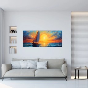Obraz - Plachetnica (120x50 cm)