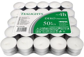 Sada čajových sviečok Deko premium, 50 ks