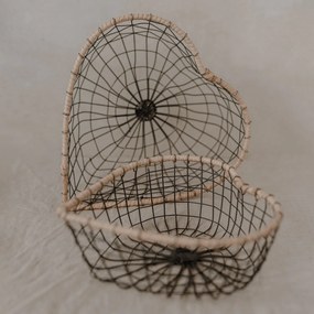 Eulenschnitt Drôtený košík Heart Wood Menší