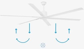 FARO 33461A - Stropný ventilátor ANDROS XL biela pr. 213 cm + diaľkové ovládanie