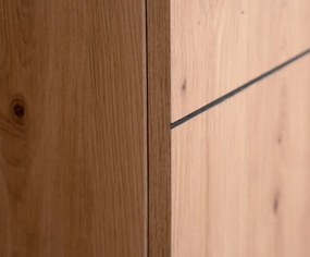 Široká TV skrinka Nola, dub artisan/čierna