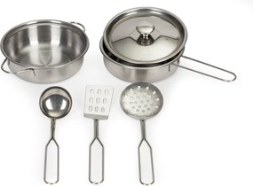 Detská drevená kuchynka ECOTOYS – rúra, 2 platne, mikrovlnka, 5 kov. doplnkov