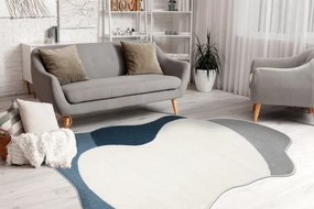 Koberec FUSION Shape 5710 biely / modrý