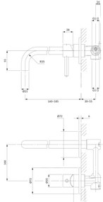 OMNIRES Y1215HCR - Umývadlová batéria na podomietkovú inštaláciu Y lesklý chróm