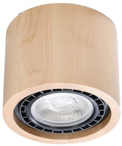 Stropné svietidlo Basic 1, 1x drevené tienidlo