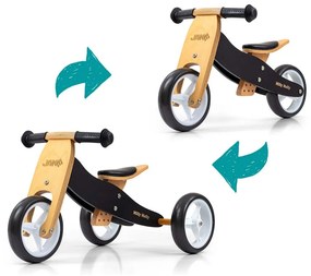 Detské multifunkčné odrážadlo bicykel 2v1 Milly Mally JAKE Classic Black