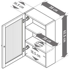 Vstavaná skriňa s dverami z ryhovaného skla