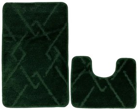 Dvojdielna sada kúpeľňových koberčekov MORENO tmavozelená