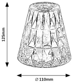 Rabalux 76004 - LED RGB Stmievateľná nabíjacia stolná lampa SIGGY LED/2W/5V 3000K
