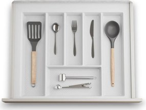 IN-DURO Príborník STRIPES 49 - 55 cm s hĺbkou 42 - 49 cm, biela