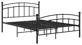 vidaXL Posteľný rám čierny kovový 200x200 cm
