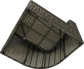 DEOKORK Ratanová lavica pre 3 osoby BORNEO LUXURY (sivá)