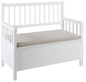 Biela jedálenská lavica s úložným priestorom Actona Assil