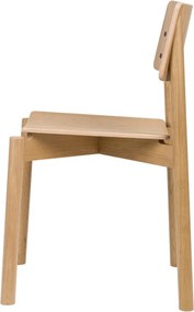 Stohovateľná jedálenská stolička v dekore duba v prírodnej farbe Wem – noo.ma