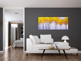 Obraz žltých stromov (120x50 cm)