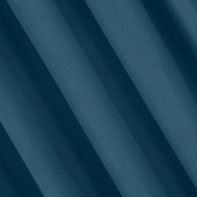 Zamatový modrý jednofarebný záves na riasiacu pásku 140 x 270 cm