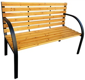 Záhradná lavička DALIA čierna/jedľové drevo