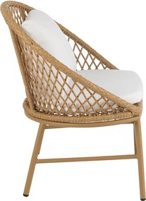 Béžové ratanové kresielko Zayo Beige - 59*74*81cm