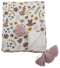 Bloomingville Bielo ružová detská deka Kristine Mini