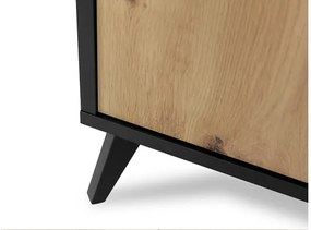 Nočný stolík Oksewo 1SZ (dub artisan + čierna) . Vlastná spoľahlivá doprava až k Vám domov. 1104518