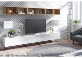 Nástenná skrinka PAVO 34x34 cm lesklá biela