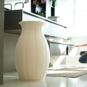 Kôš na špinavú bielizeň Ninfea recyklovaný mliečne biely