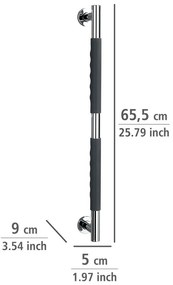 Nástenné madlo do kúpeľne z nehrdzavejúcej ocele Secura – Wenko
