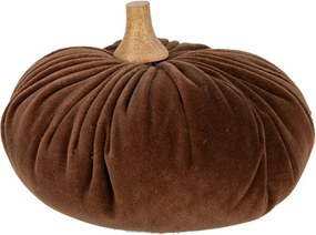 Hnedá textilná dekorácia tekvice Pumpkin XL - Ø 20*14 cm